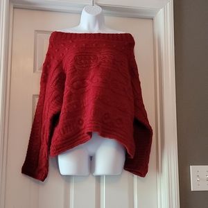 Off the shoulder/boatneck sweater